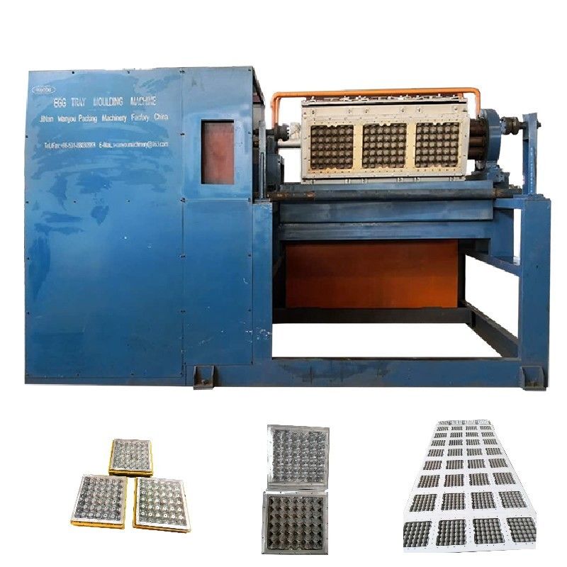 ऑटोमैटिक रोटरी पेपर एग ट्रे मशीन पल्प मोल्डिंग मशीन 2000pcs/hour With Aluminum Molds
