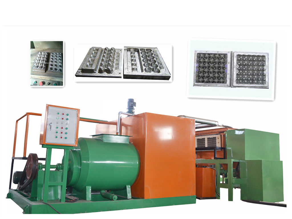 ऑटोमैटिक रोटरी पेपर एग ट्रे मशीन पल्प मोल्डिंग मशीन 2000pcs/hour With Aluminum Molds