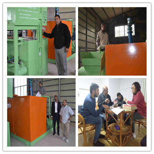295*295 मिमी अंडा ट्रे उत्पादन लाइन एल्यूमीनियम बनाने वाले सांचे एप्पल ट्रे बनाने की मशीन
